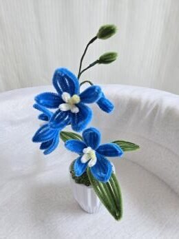 Orchid Chenille Wire Flower 2