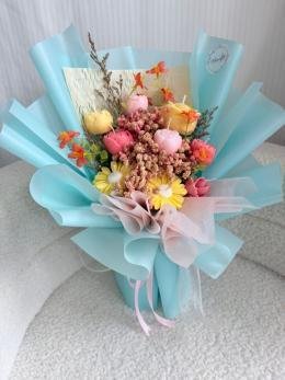 Pastel Serenity Candle Flower